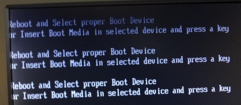 reboot and select proper boot device